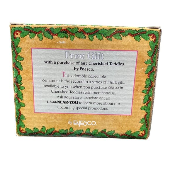 Cherished Teddies Teddy In Sleigh 2000 Enesco 546542 Hanging Ornament - Picture 3 of 7